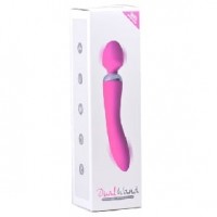 Wand Massager Dual Vibrators Rechargeable 20 Function, Teal, BOTH ENDS, VIBRATE INDEPENDENTLY